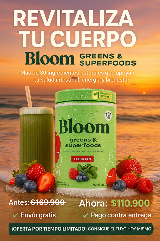Bloom Nutrition l Greens and Superfoods - para la hinchazón y salud intestinal
